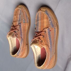 Twisted X Honey Chukka Boots Mens 8.5 Medium Aztec Loper Driving Shoes Knit